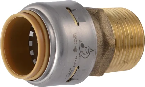 Miniatura 12 de SharkBite Max Adaptador MNPT de 1/2 pulgada, conexión a presión, accesorio de plomería de latón, tubo PEX, cobre, CPVC, PE-RT, HDPE, UR120A