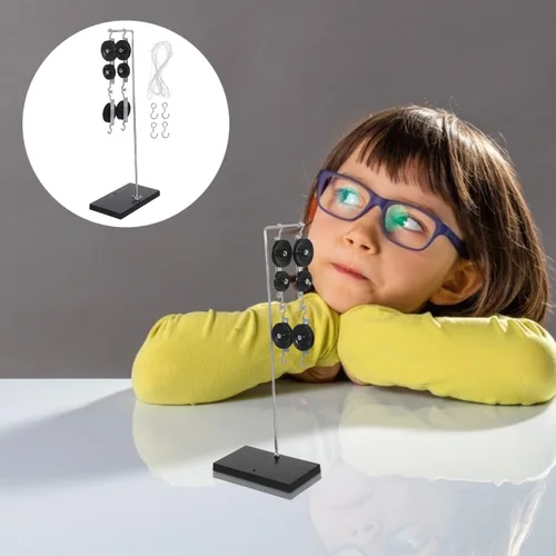 Miniatura 8 de iplusmile Juego de bloques de polea – 5 poleas con soporte y cuerda – Demuestra poleas fijas y móviles, enseña ventaja mecánica – Kit de laboratorio