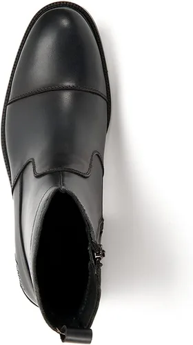 Miniatura 3 de Botas de vestir Chelsea para hombre, botas altas o medias, sin cordones, para negocios, de cuero genuino, para trabajo, uso diario, zapatos casuales