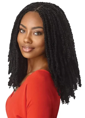 Miniatura 3 de Outre Trenza sintética X PRESSION TWISTED UP 2X SPRINGY AFRO TWIST 12 (paquete de 5, 1B)