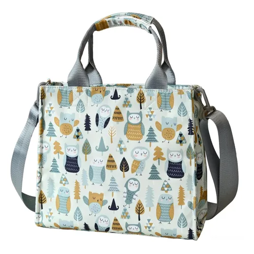 Miniatura 14 de Bolso pequeño impermeable para pañales, bolso de mano, bolso de viaje mini, bolso multifunción para bebé, bolso cruzado de mano (Elefante Azul)