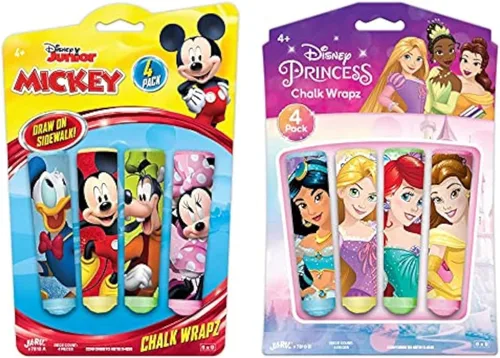 Miniatura 7 de JA-RU Disney Princess - Bastones de tiza para acera (1 unidad), tiza para suelo y tabla, juguetes para exteriores, tiza gigante, juego de arte