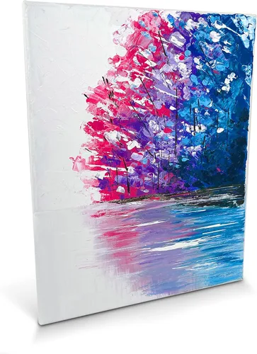Miniatura 8 de ArtSkills Lienzo estirado para pintar, lienzos de 16 x 20 pulgadas, suministros de pintura para artistas, paquete de lienzo en blanco, paquete de 2