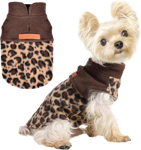 Miniatura 9 de Ropa de invierno para perro, chaleco de forro polar para perro, chaleco cálido y suave para perros pequeños y gatos, ropa para cachorros, gatitos