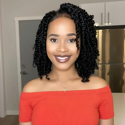 Fulcrum Cabello Passion Twist de 10 pulgadas, 8 paquetes de cabello de ganchillo Passion Twist para mujeres negras, cabello pretrenzado de ganchillo