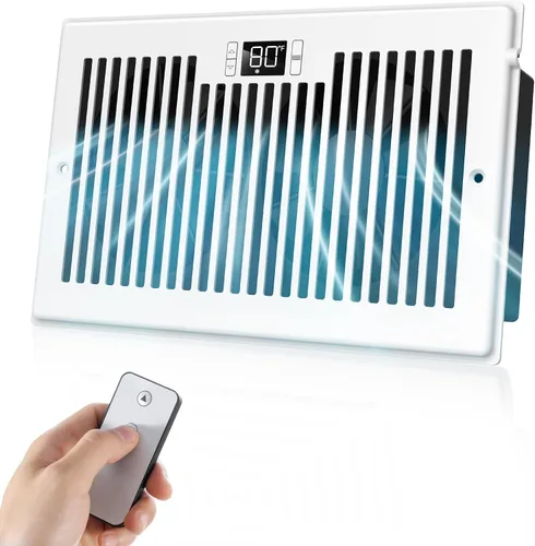 Miniatura 9 de BIOWIND Ventilador silencioso de refuerzo de registro se adapta a agujeros de registro de 4" x 10", ventilador de salida de aire acondicionado de 10
