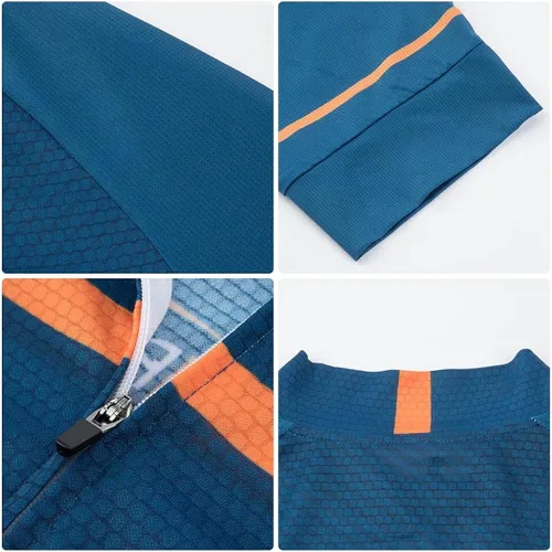 Miniatura 5 de ROTTO Camiseta de ciclismo para hombre, manga corta, serie Simple Line
