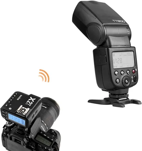 Miniatura 2 de Godox TT600 HSS 1/8000s Flash Speedlite con transmisor de disparo remoto Godox X2T-C, sistema inalámbrico X 2.4G integrado compatible con Canon
