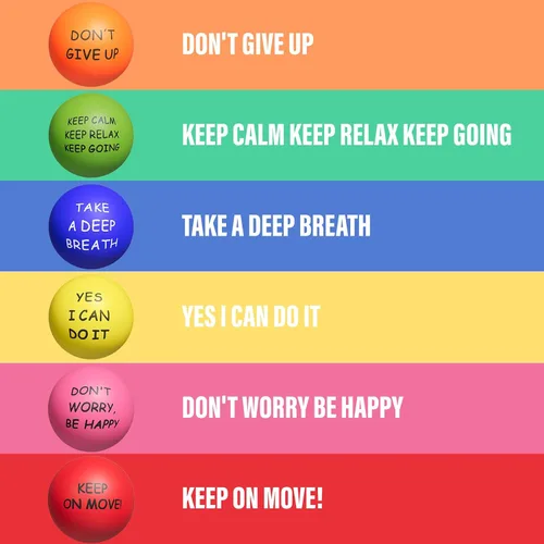 Miniatura 7 de KDG Bolas motivacionales para el estrés (paquete de 20) para niños y adultos, pelota de alivio del estrés con quetos para aliviar la ansiedad