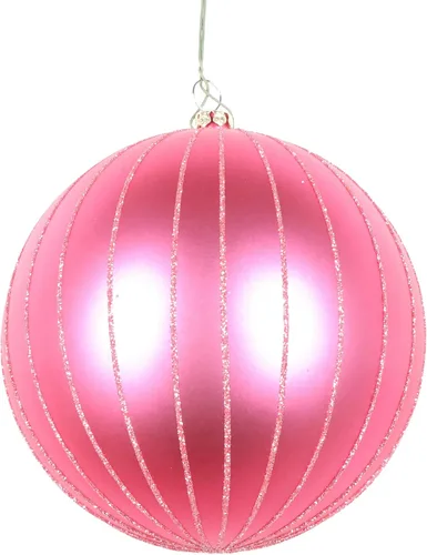 Miniatura 11 de Vickerman Adorno navideño de bola de avena mate con purpurina de 5 pulgadas. Incluye 4 piezas por bolsa.