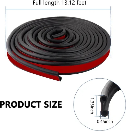 Miniatura 2 de Sello de cubierta tonneau para camión, sello de goma para cámper, burlete de goma con doble agujero, sellos universales para puerta trasera