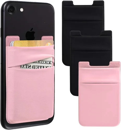 Miniatura 11 de Hoblaze Funda elástica para tarjetas de crédito, con bolsillo para tarjetas de crédito, funda adhesiva 3M, compatible con teléfonos inteligentes