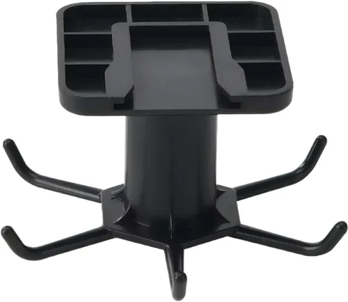 2 ganchos para debajo del gabinete para utensilios de cocina, ganchos giratorios de 360°, estante adhesivo de almacenamiento de cocina que ahorra