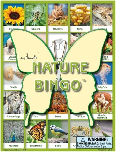 Nature Bingo Juego educativo - Aprendizaje divertido para niños y familias con tableros de imágenes y tarjetas