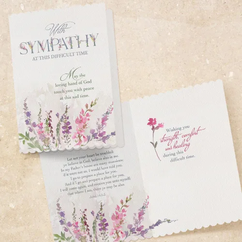 Miniatura 8 de Faithfully Yours Designer Greetings - Surtido de tarjetas de condolencias florales en caja, padre de misericordias con versículos bíblicos