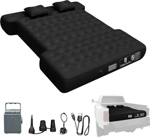 Miniatura 15 de Colchón de aire Umbrauto para camas de camión cortas de tamaño completo de 5.5-5.8 pies, colchón de aire inflable para tienda de camión con bomba