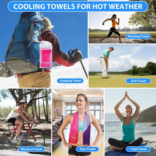 Miniatura 6 de Toalla refrigerante Syourself para un alivio instantáneo: toalla refrescante de 40 pulgadas x 12 pulgadas para jugar bolos o hacer ejercicio o yoga