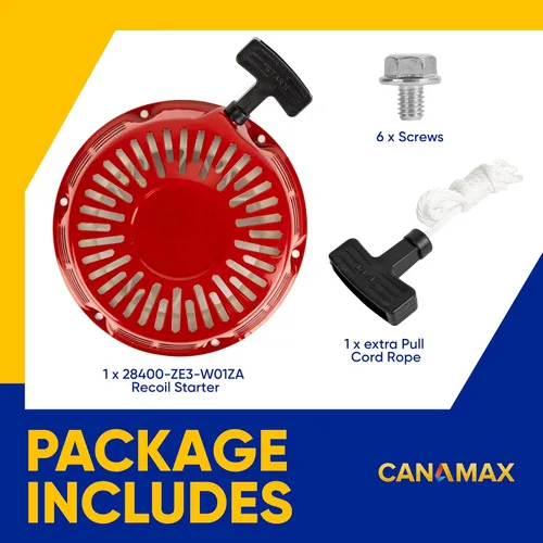 Miniatura 3 de Canamax Conjunto de arranque de retroceso GX340 GX390, compatible con Honda GX 340 GX 390 11HP 13HP 4 tiempos generador de motor 389 420 439 cc