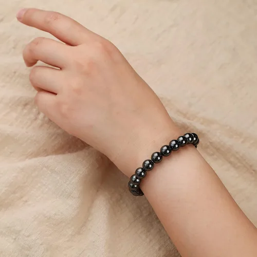 Miniatura 68 de Crystal Vibe Pulseras de cuentas de 0.315 in para mujeres y hombres, pulseras de cristal con piedras preciosas naturales, tamaño elástico ajustable