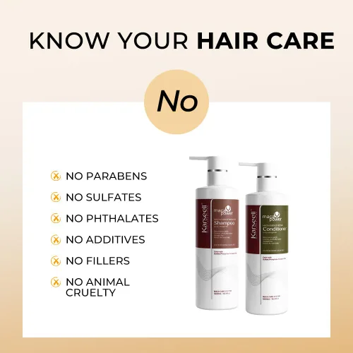 Miniatura 9 de Karseell Juego de champú y acondicionador de tratamiento capilar con colágeno para cabello seco dañado, todo tipo de cabello, 16.9 floz + 16.9 floz