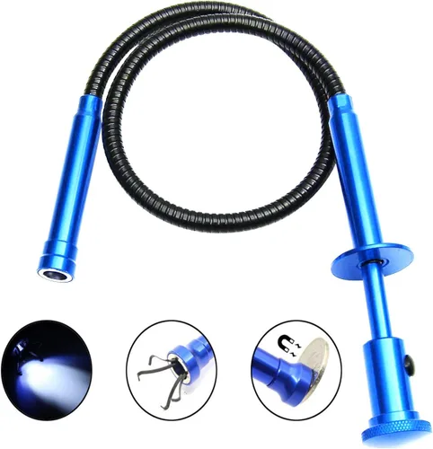 Miniatura 5 de Espejo de inspección telescópico con luces LED, herramienta flexible agarrador de garras magnético de 4 garras. conjunto de herramientas combinadas.