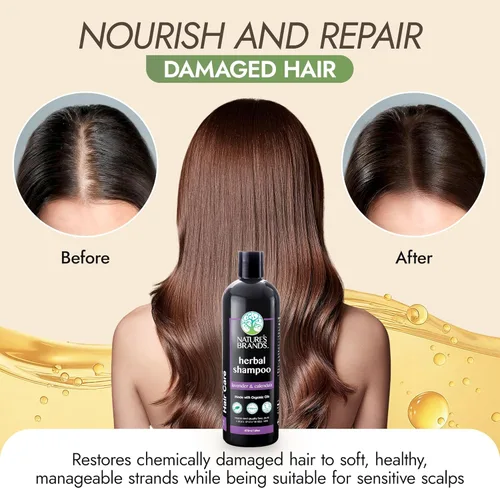 Miniatura 5 de Champú natural de Herbal Choice Mari (lavanda y caléndula, botella de 16 onzas líquidas) - Hecho con ingredientes orgánicos - Sin productos químicos