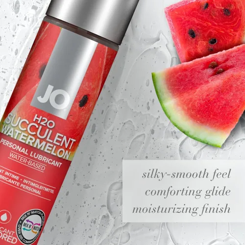 Miniatura 6 de JO H₂O - Lubricante con sabor a sandía, lubricante personal comestible a base de agua, sin azúcar, sandía suculenta - 4 onzas líquidas