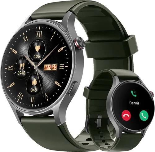 Miniatura 10 de Reloj inteligente para hombres y mujeres, responder/hacer llamadas, pantalla ultra clara AMOLED de 1.32 pulgadas con monitor de frecuencia cardíaca