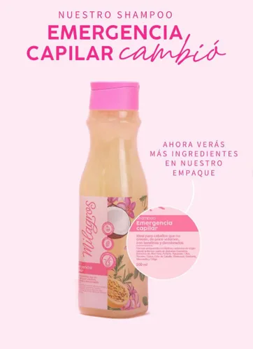 Miniatura 3 de Milagros Shampoo Emergencia Capilar Productos Colombianos para el Cuidado del Cabello para Crecimiento, Fortalecimiento y Reparación Natural Set