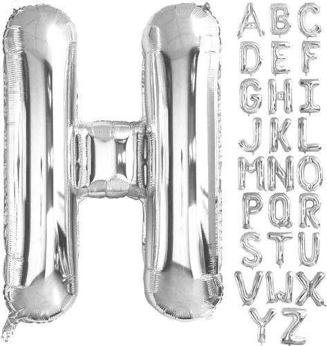 Miniatura 17 de Lovoir Globos grandes de 40 pulgadas con la letra G de color plateado de gran tamaño, globo de helio de aluminio de Mylar para fiesta de cumpleaños