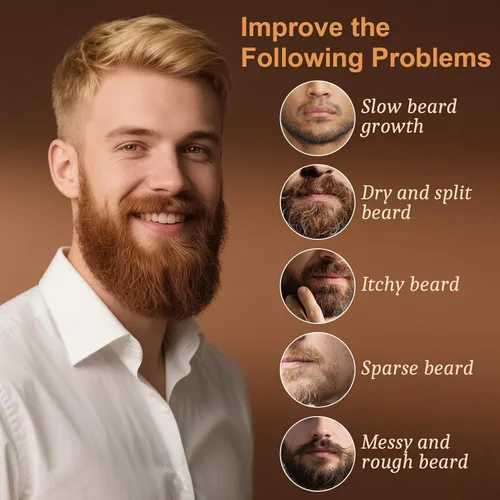Miniatura 3 de XIKEZAN Paquete de 5 Aceites para Barba con Madera de Sándalo, Naranja, Vainilla, Cedro, Sin Fragancia para el Cuidado de la Barba, Hidratación
