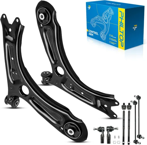 Miniatura 192 de PHILTOP Kit de suspensión delantera de 10 piezas, brazos de control inferiores con juntas de bola, eslabones de extremo de barra estabilizadora