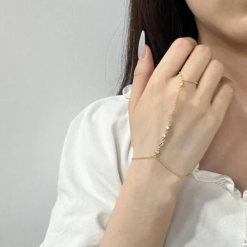 Miniatura 92 de Pulsera de plata de ley 925 para mujer, pulsera de mano para mujer, pulseras esclavas de 7 a 9 pulgadas ajustable