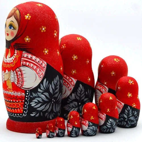 Miniatura 3 de Muñecas rusas de anidación para niños, muñeca Matryoshka 10 piezas hechas a mano