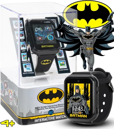 Miniatura 2 de Batman - Reloj inteligente para niños, pantalla táctil con cámara grabadora de voz, cronómetro, alarma, temporizador, calculadora de rastreador