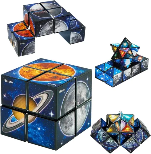 Miniatura 8 de Juguetes para niños de 8 a 12 años, juego de cubo mágico de estrella para niños de 9, 10, 11, 12 años, juguete clásico de cubo infinito