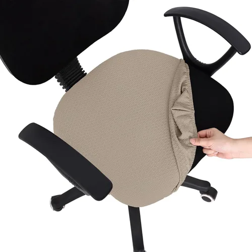 Miniatura 57 de Smiry - Fundas de asiento elásticas para silla de oficina con diseño jacquard, desmontables, lavables, antipolvo, protectores para cojines de silla