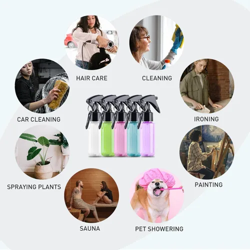 Miniatura 9 de TANSHINE Botella de spray pequeña de 1.7 fl oz, botellas de espray de agua de tamaño de viaje, botella de spray portátil desinfectante de manos