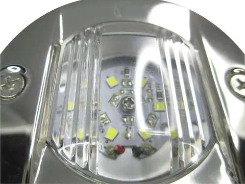 Miniatura 2 de Pactrade Marine Barco 3 pulgadas redondo popa interior luz LED popa ancla luz de acero inoxidable a prueba de salpicaduras montaje empotrado