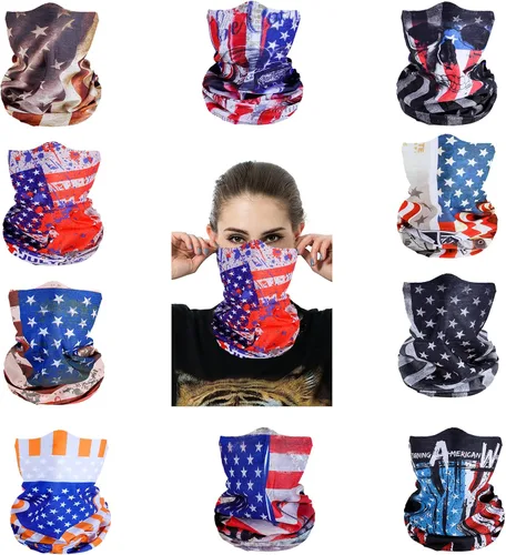 Miniatura 38 de Mascarillas de Polaina para el Cuello, Bufanda en Tubo, Bandanas Sin Costuras, Pañuelos para el Rostro, Cubierta Multiusos para la Cabeza