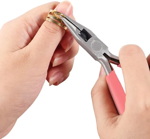 Miniatura 4 de Kit de ganchos para aretes de 5 colores, hipoalergénicos, 1000 anillos de salto, alicates de joyería, aretes de gancho de pez, aretes de bricolaje
