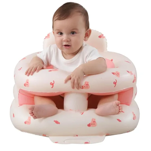 Miniatura 8 de AGITVPS Asiento de bebé inflable mejorado con bandeja para bebés de 3 a 36 meses, asiento de bumbo con bomba de aire integrada con bandeja, silla