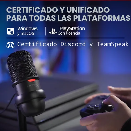 Miniatura 6 de HyperX SoloCast - Micrófono de condensador USB para juegos, para PC, PS4, PS5 y Mac, sensor de toque para silenciar, patrón polar cardioide, ideal