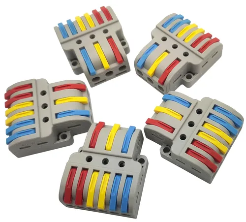 Miniatura 7 de Conectores de cable, conectores de tuercas de alambre de palanca compacta, terminales de cable de 2 en 6 salidas para conexión rápida 28-12 AWG, 5 2