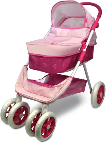 Carriola de Muñecas ANIVIA, Cochecito de Muñecas, Silla de Paseo de Muñecas 2 en 1 y Carriola de Juguetes para Niños, Adecuado para Muñecas de hasta