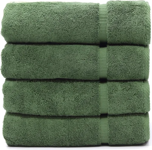 Miniatura 39 de Luxury Hotel & Spa Collection - Toalla ecológica de 100% algodón turco de 27 x 54 pulgadas (27 x 54 onzas), de secado rápido, para baño, borde