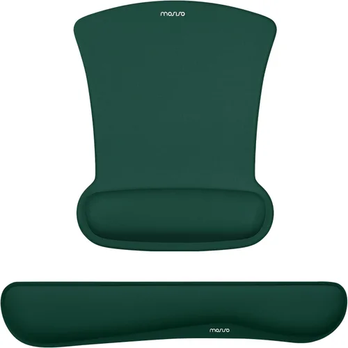 Miniatura 20 de MOSISO Juego de Reposamuñecas para Teclado y Mouse, Alfombrilla Ergonómica con Base Antideslizante para Alivio del Dolor en Casa/Oficina y Escritura