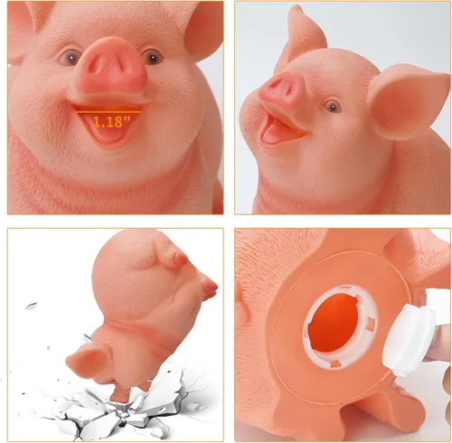 Miniatura 3 de DreamsEden Hucha - Caja de ahorro de plástico irrompible (cerdo lindo)