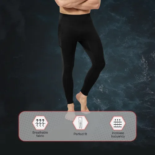 Miniatura 2 de GoldFin Pantalones de neopreno para hombre, 0.079 pulgadas, de neopreno, pantalones de meter, para deportes acuáticos, buceo, surf, natación, Negro
