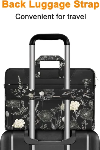 Miniatura 7 de MOSISO Bolsa para Laptop para Mujeres, Bolsa de Computadora de 15.6 pulgadas Compatible con MacBook, HP, Dell, Lenovo, Asus, Notebook, Funda